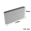 12W White Simple Up And Down Wall Lamp Square Outdoor Light for Garden High Quality with Factory Price Light Lighting