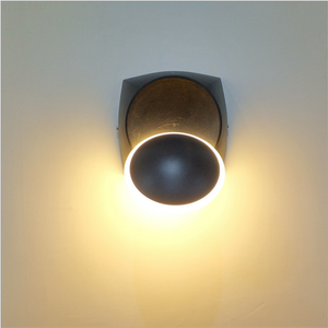 Indoor decoration adjustable bedside light white Black round wall lamp 360 degree with factory price