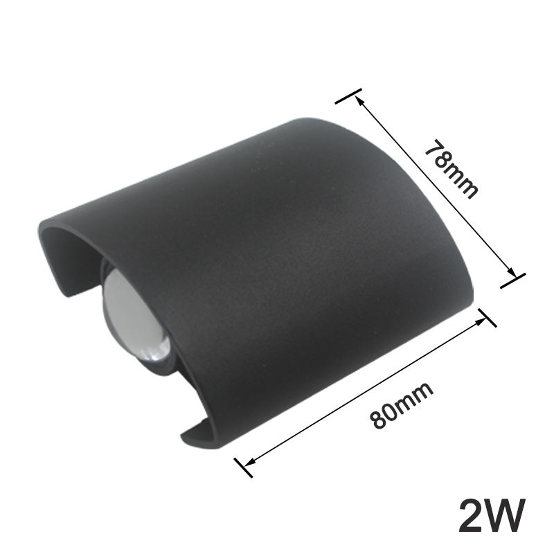 Hagood 2W Led Wall Lamp Waterproof Outdoor Garden Porch Sconce Lighting with Factory Price Wandlampe