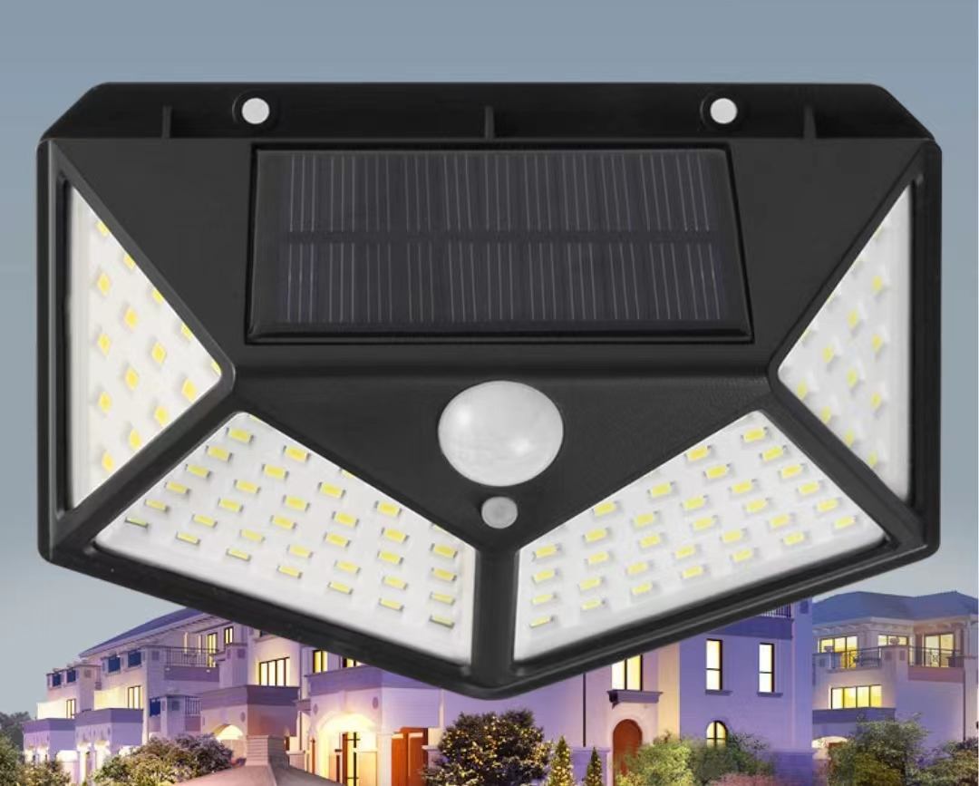 100 LED Solar Wall Lights Outdoor Solar Lamp Motion Sensor Solar Powered Sunlight Street Light for Garden Light