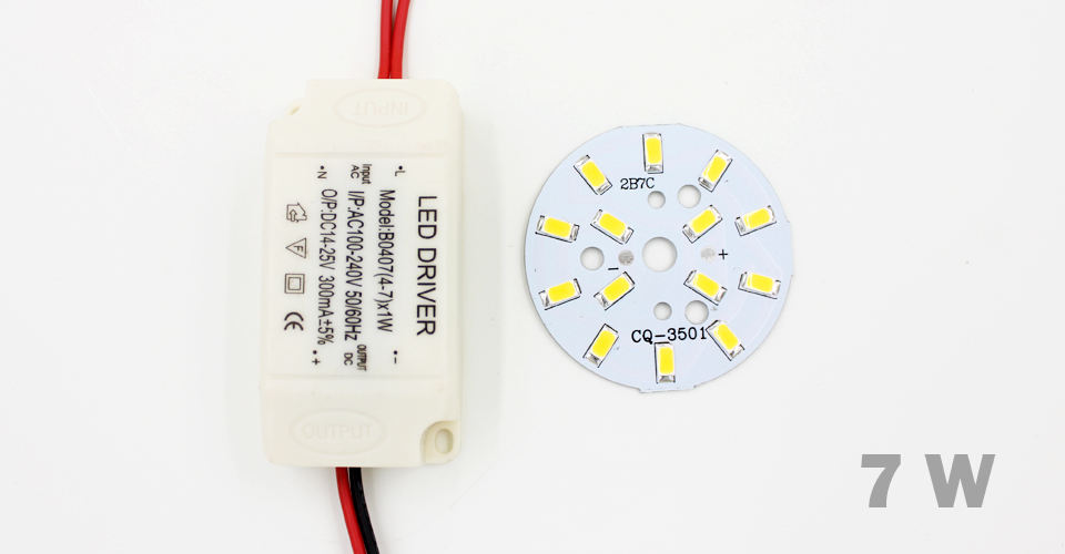 3W 5W 7W 9W 12W 15W 18W 24W SMD5730 Light-emitting diode chip+plastic shell LED driver power supply for LED ceiling light