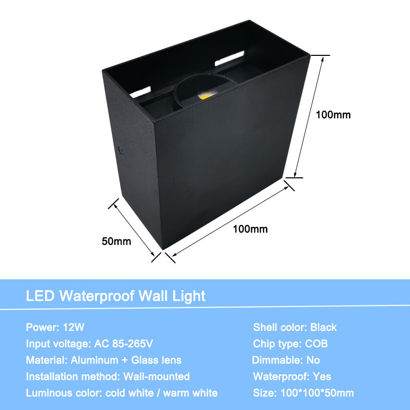 Ip65 Led Wall Lamp Industrial COB Waterproof Aluminum Wall Lamp for Garden Decoration