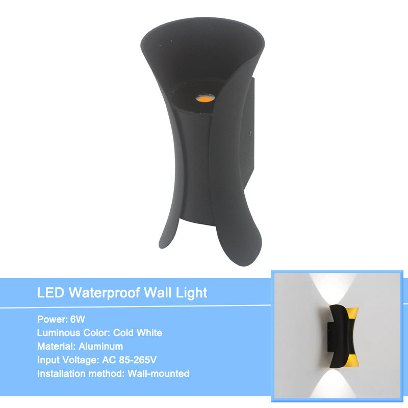 Outdoor Waterproof IP65 LED Long Strip Wall Light Modern Wall-Mounted Lamp Sconce Suitable for Living Room Courtyard Porch Patio