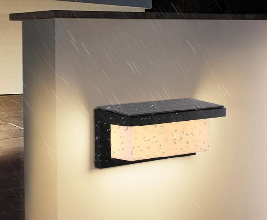 Solar wall lamp outdoor courtyard lamp waterproof outdoor household super brightvilla led table lamp factory direct sales