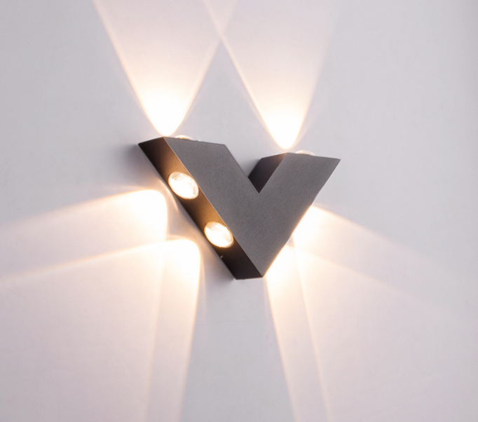 LED Wall Sconce V shape Outdoor Creative Light Waterproof Patio Modern LED Lamp Fixture For Home Professional cozy fixtures HOT