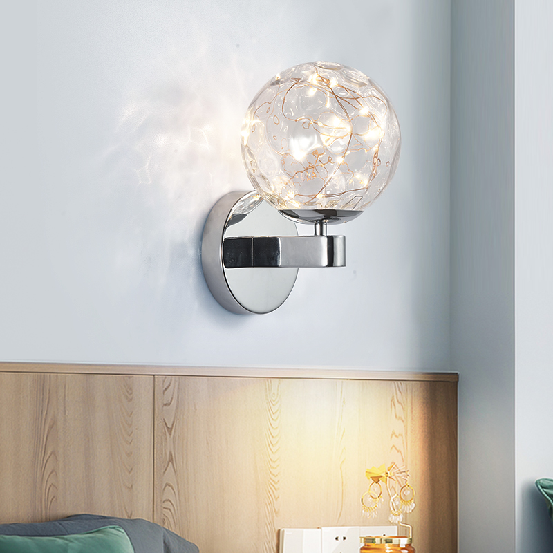 New starry bedside wall lamp Nordic creative minimalist bedroom living room decorative light staircase aisle led wall lamp