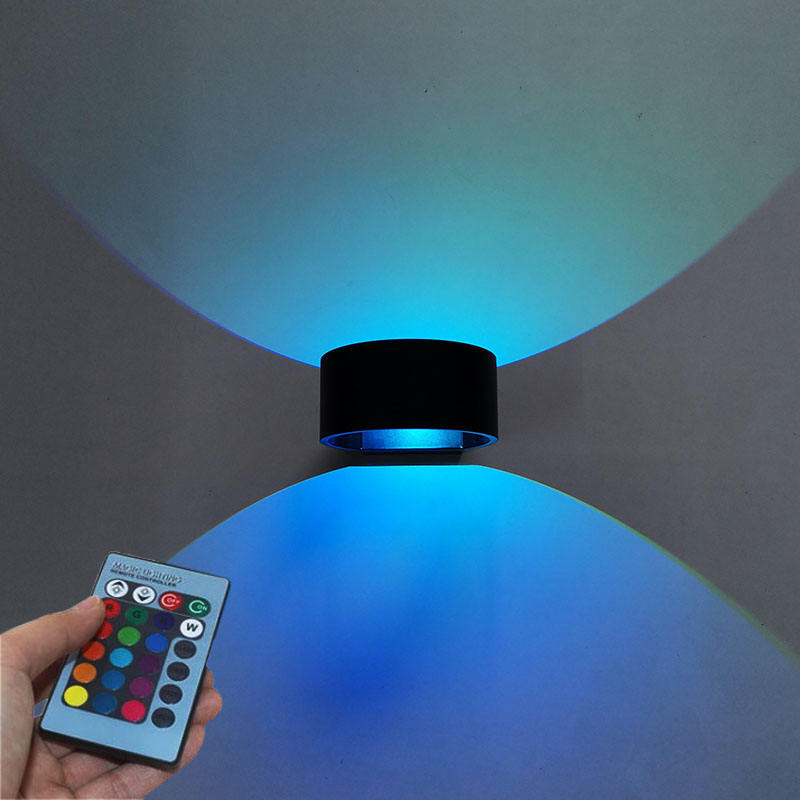 5W AC85-265V Indoor Circle Wall Light RGB with Controller for Indoor Decorating Brighten Lights