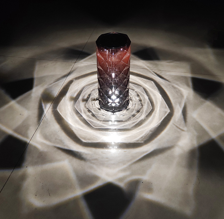 Romantic Rose Crystal Table Light Shadow Atmosphere Table Light Touch Control Colorful Nordic Wall Lamp Lighting