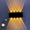 Smart home WiFi APP Controlled 85-265V RGBW IP65 aluminum waterproof led garden lamp smart led outdoor up and down wall light