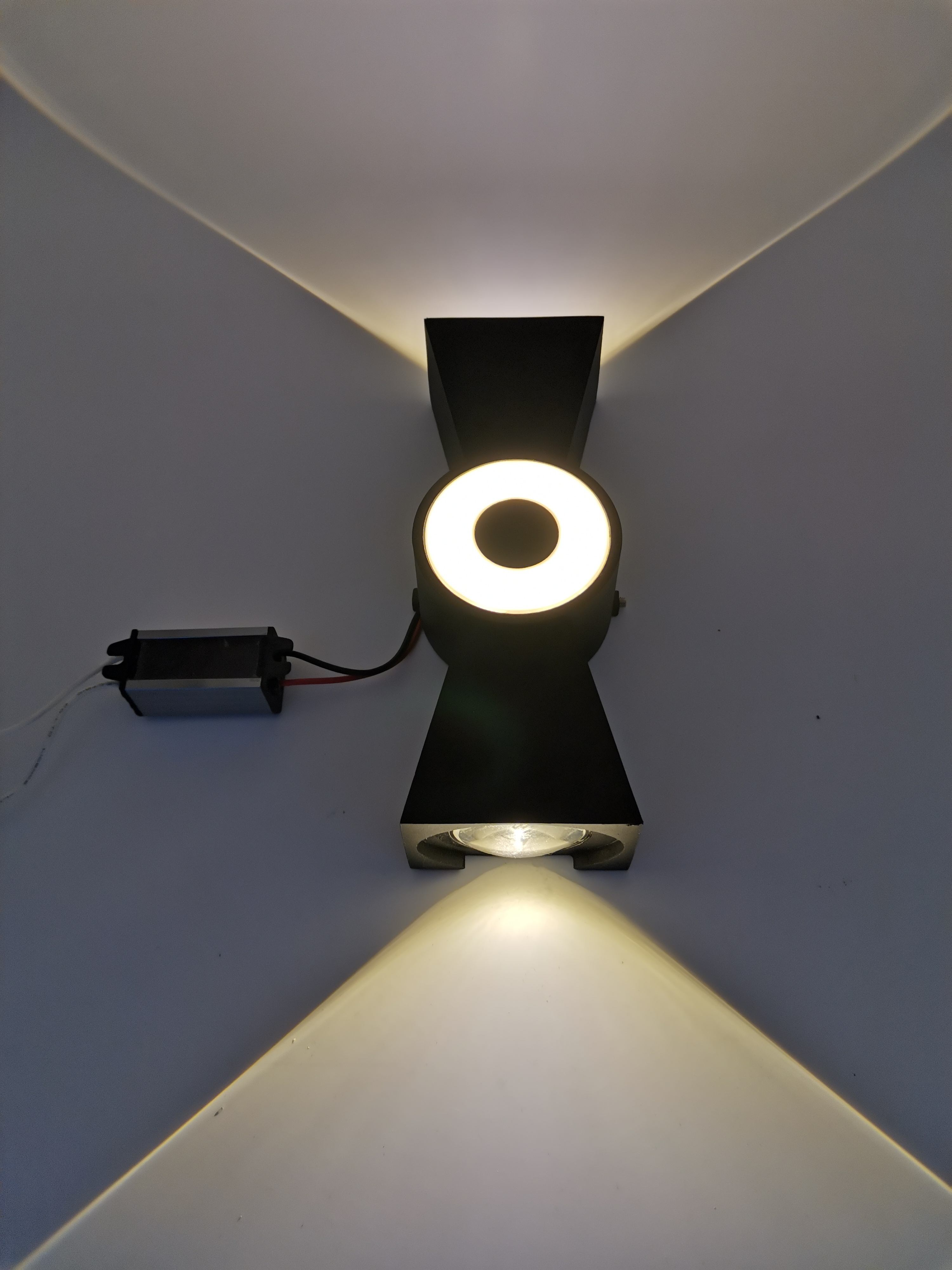 6W Outdoor Waterproof chinese knot shape Wall Lamp COB chip up and down sconce Aluminum ip65 Wall Light square Porch Garden
