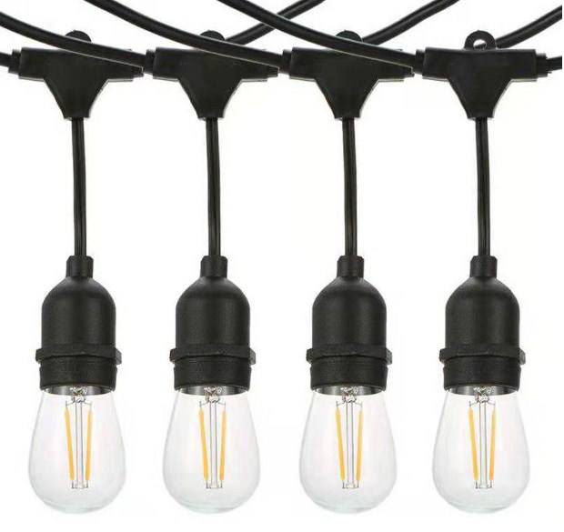 Smart garden lighting 15m RGB garden atmosphere lighting wire smart phone control E27 plug manufacturer direct sales