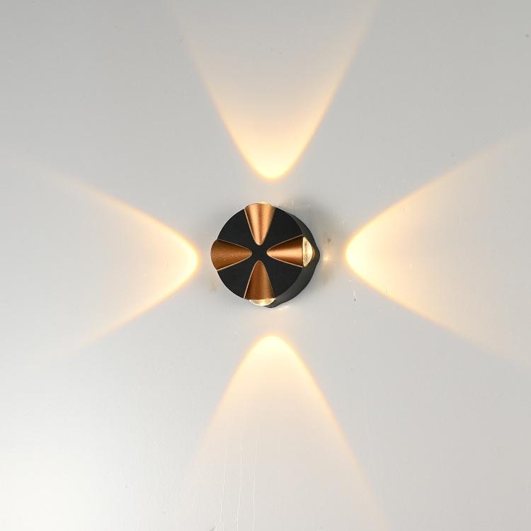 Surrounding Luminous LED Outdoor Waterproof Wall Lamp Aisle Balcony Corridor Door Background Landscape Aluminum Wall Lamp
