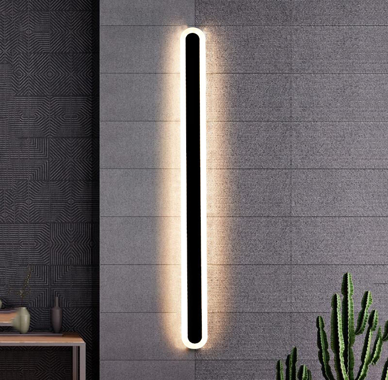 Hagood Modern Simple Long Strip Indoor Aluminum Wall Lamp Waterproof Outdoor Wall Lamp Housing Hot Selling