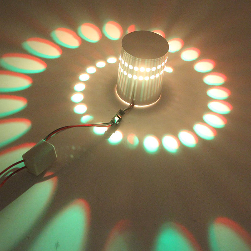 Spiral Hole RGB LED Wall Light for Indoor Home Decorate Fancy Night Lights Ceiling Light Loft Vogue Furniture