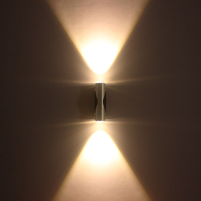 Simple Style 2W 6W LED Wall Sconce AC85-265V Aluminum Delikat Bedside Lighting for Indoor Hotel Stair Aisle Light Fixture