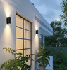 12W Column Double Head Waterproof Wall Lamp Unique Night Lamp IP65 Waterproof Wall Lamp for Garden Yard Decoration Outdoor Sconces