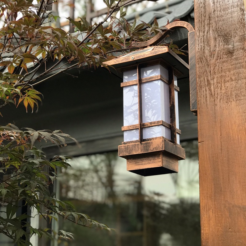 Solar Outdoor Wall Light Draadloze Wandlamp Waterproof Garden Light New Chinese-Style Japanese-Style Balcony Exterior Wall Gate