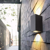 12W Square Double Head Waterproof Wall Lamp Unique Night Lamp IP65 Waterproof Wall Lamp for Garden Yard Decoration