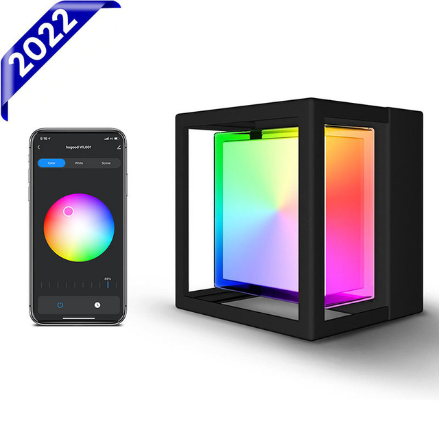 New Tuya App Smart wall lamp LED intelligent Cube IP65 waterproof colorful fashionable decorative wall lamp
