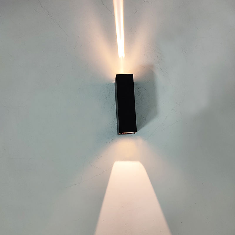 6W Black Beam Modern Wall Lamp Outdoor lighting Indoor Waterproof LED lamp Living room aisle Park Landscape Garden Light
