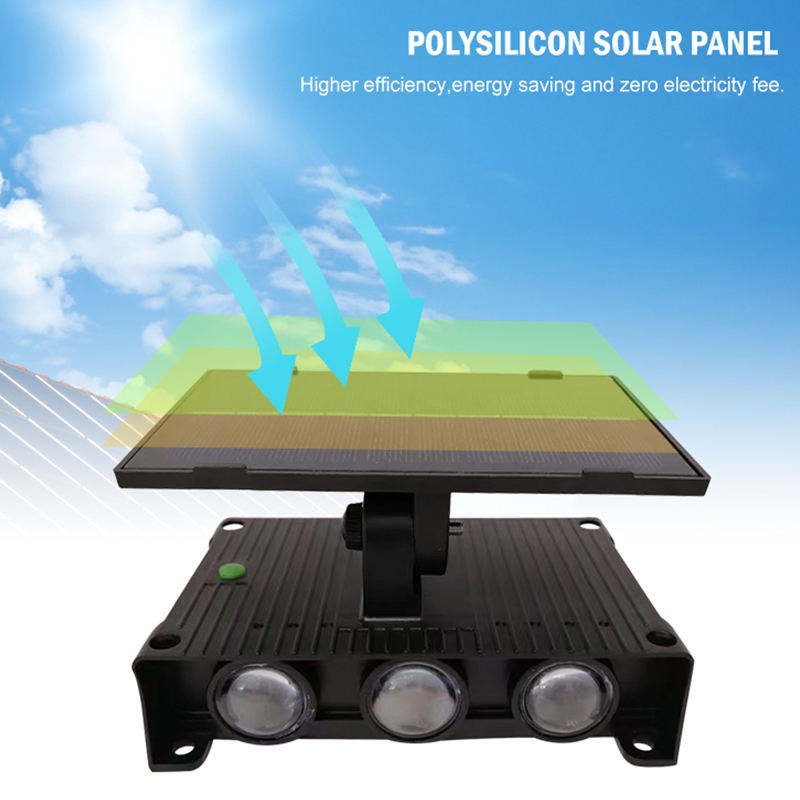 GISUN New Product Intelligent Light-Control Automatic Charging 6W RGB Solar Wall Lamp Led Waterproof Light for Garden