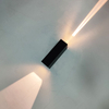 6W Black Beam Modern Wall Lamp Outdoor Lighting Indoor Waterproof LED Lamp Living Room Aisle Park Landscape Garden Light