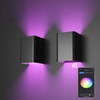 New RGB APP Control Smart light Cube waterproof LED wall lamp ip65 Wall Light square Porch Garden Up and Down