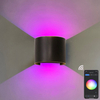 RGB APP 9W Control TUYA APP LED Wall sconce Waterproof IP65 Porch Garden up and down Wall Lamp Semicircular waterproof wall lamp