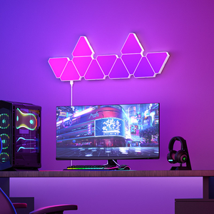 RGB Gaming Atmosphere Light Pickup Sound-Controlled Honeycomb Quantum Table Room Decoration Background Wall Light USB APP WIFI