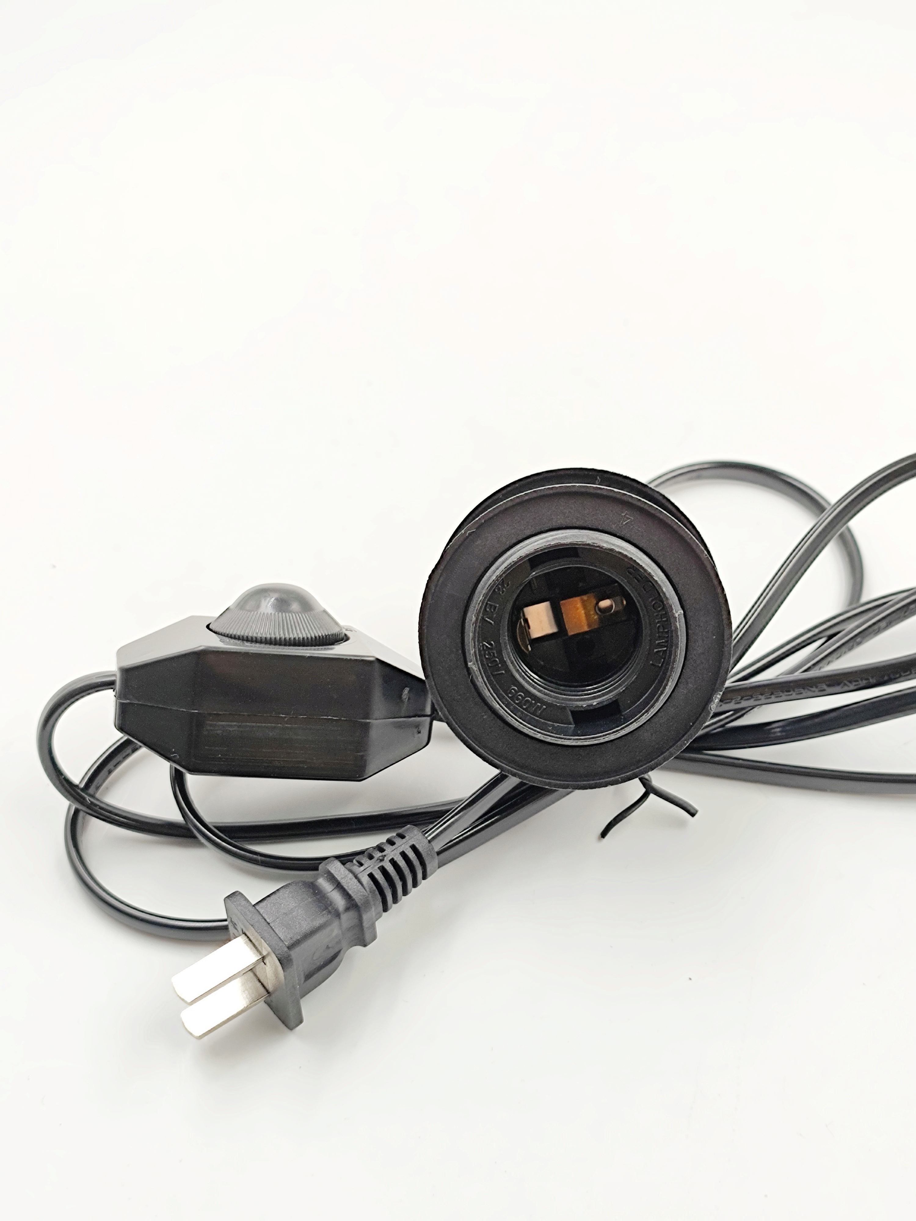 110V 220V 301 Dimmer switch Dimmable Switch E26 double ring Electric wire plug Switch And Wire for LED light