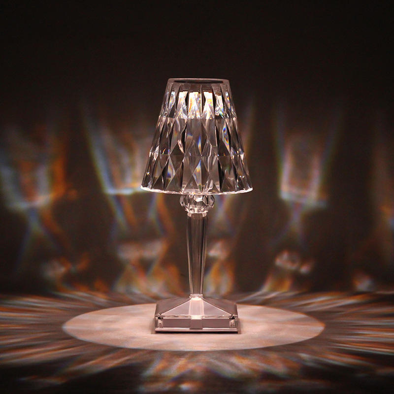 Table Lamp Modern Crystal LED Rose Lights Indoor Lighting for Bedside Table LED Touch Control Night Light LED Desk Lamp
