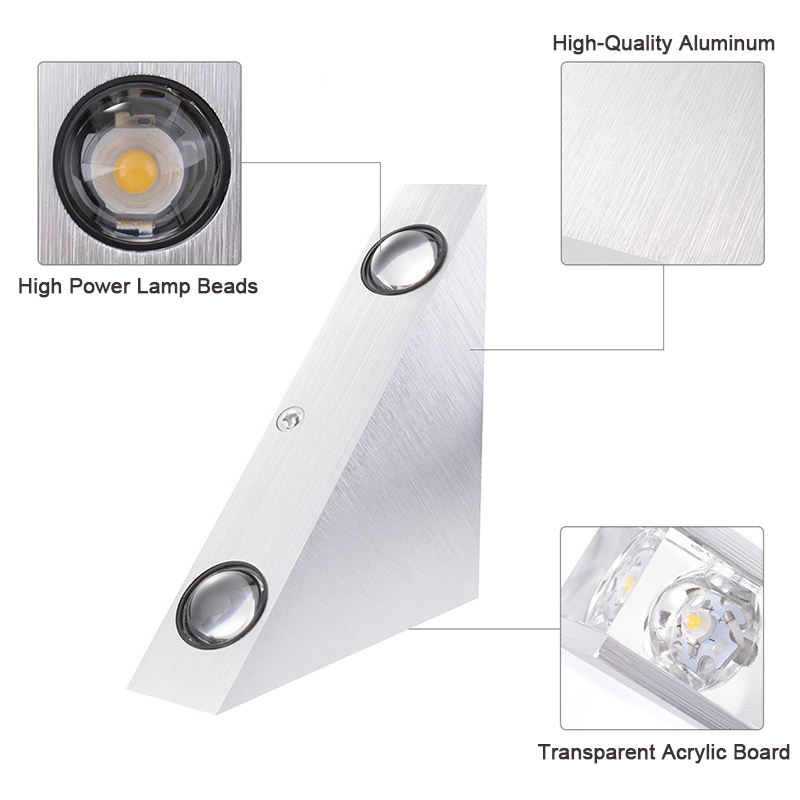 3W9W Modern Triangle Indoor Wall-Mounted LED wall lamp Aluminum for Home Decoration wall light fixture
