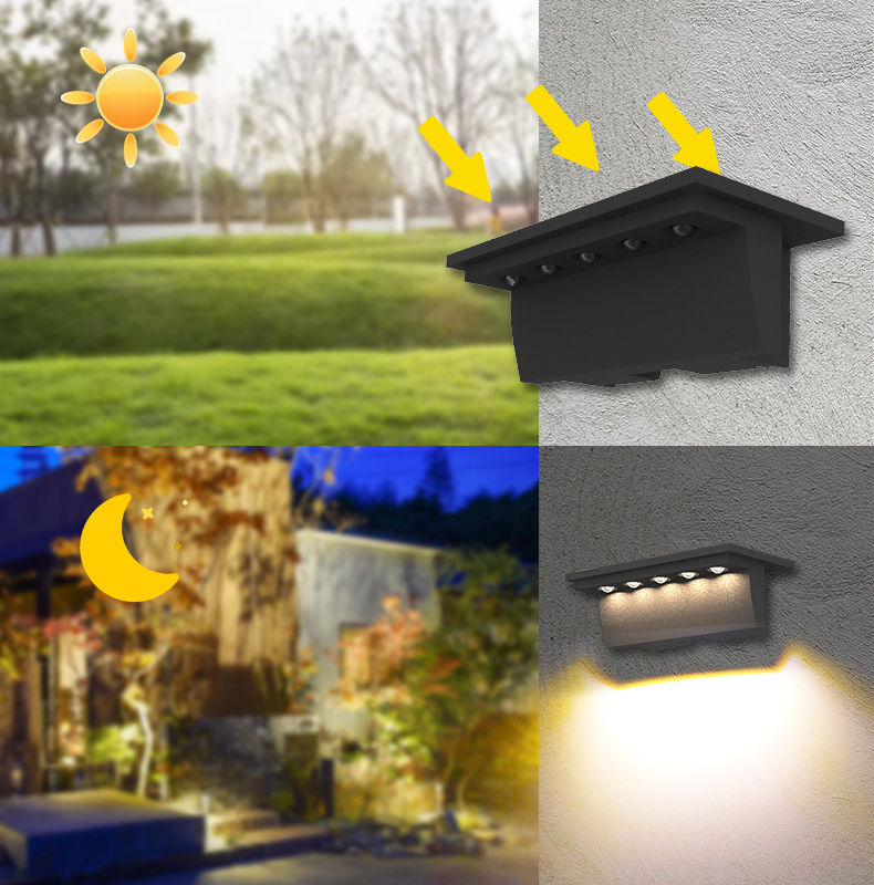 outdoor solar wall lamp