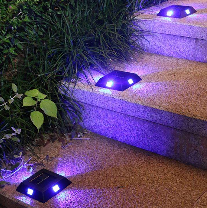 4 LED solar lamp IP65 waterproof outdoor light courtyard wall lamp for garden and villa decoration step light4 LED Solar Lamp IP65 Waterproof Outdoor Light Courtyard Wall Lamp for Garden And Villa Decoration Step Light