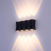 8W LED Wall Light Waterproof IP65 Aluminum Garden Wall Lamp Strong Light Gold Black White Light Indoor Outdoor