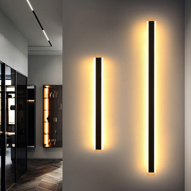 LED Aluminum Modern Garden Rectangular waterproof wall lamp