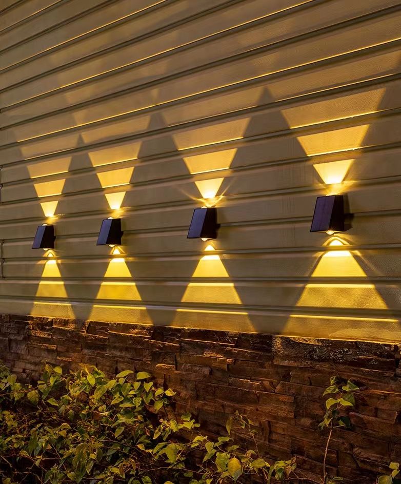 Solar Wall Washer Outdoor Garden Home Wall Lamp Waterproof Up and Down Lighting Lamp Villa Decorative Garden Wall Lamp
