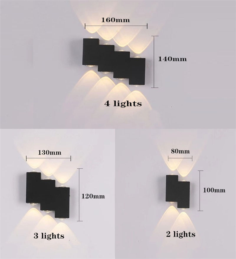 Decorative LED Light 4 Waterproof Stair Wall Lamp And Modern Outdoor Nightlight Outdoor Led Wall Light Waterproof Wall