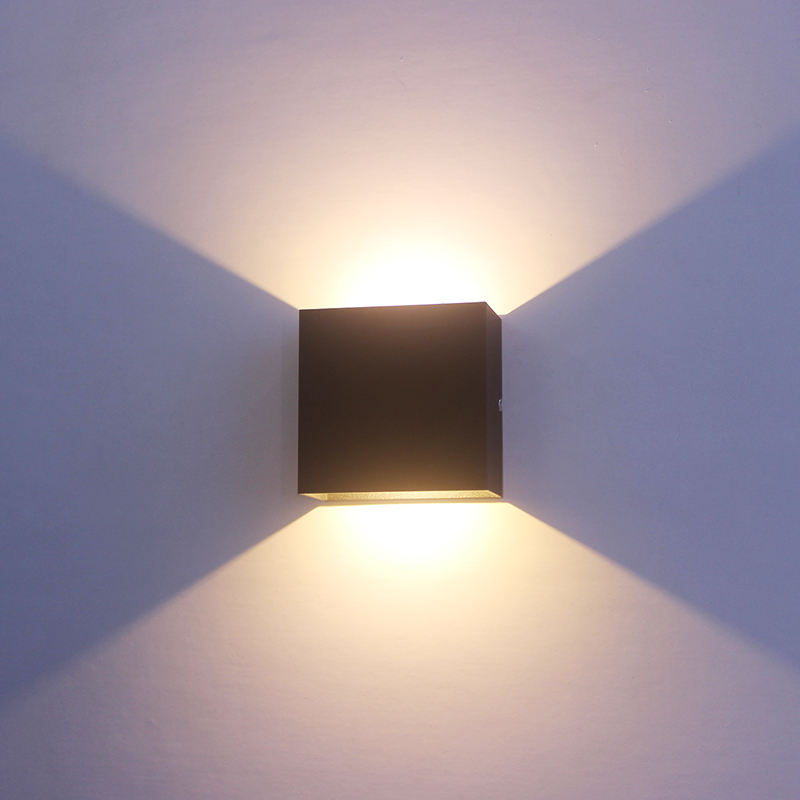  6W COB wall lamp up and down light wall lamp adjustable wall lamp square wall lamp 10*10*5 wall lamp 