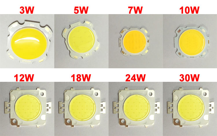 Factory wholesale COB light source 10-50W high power high display index highlight yellow light white light COB lamp beads