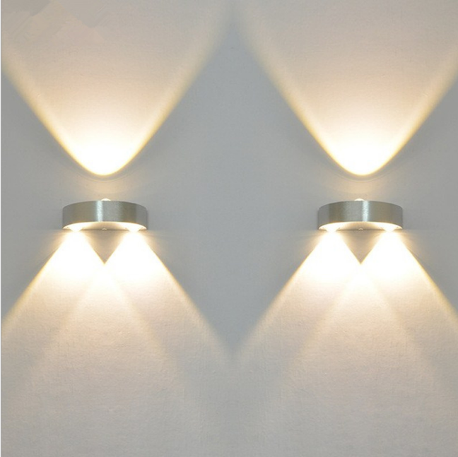 3W Semicircular Wall Lamp Up And Down Wall Lamp Hotel Minimalist Wall Lighting Aluminum New Style Nordic Personality Wall Lamp Simple Living Room Background Round Wall Lamp 