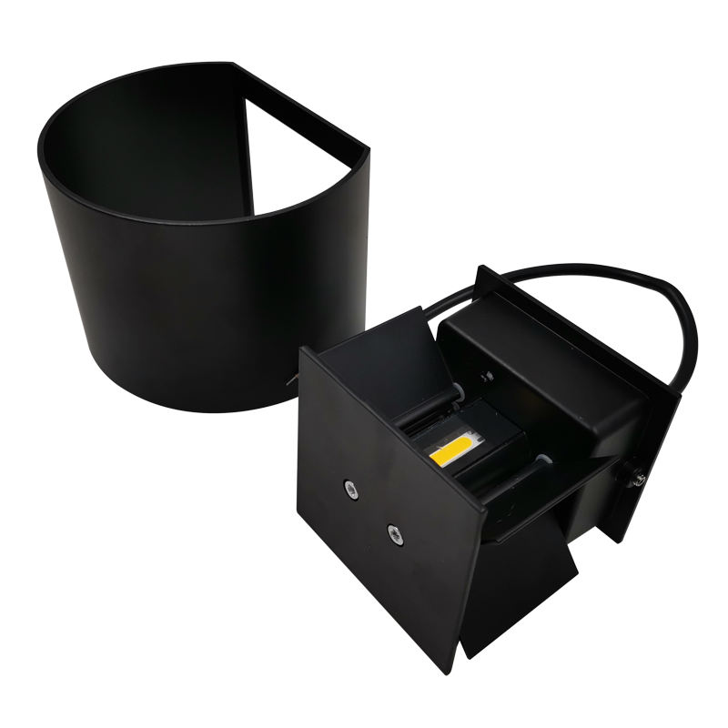 Black Round 12W LED Wall Light Outdoor Waterproof IP65 Porch Garden Wall Lamp Outdoor Lighting