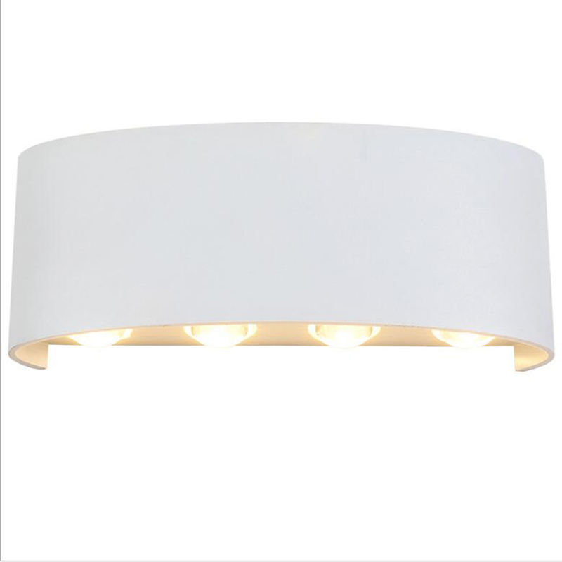 Modern LED Aluminum Outdoor Indoor Ip65 Up And Down For Home Stairs Room Bedside Bathroom Light White Or Black LED Wandlamp