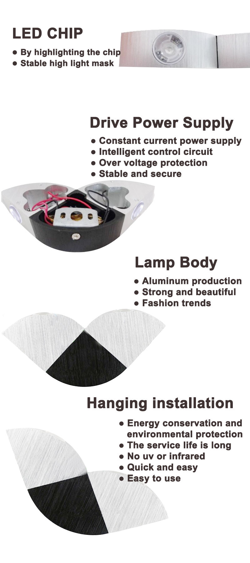 Wall-Mounted Indoor Decoration Light for Loft Bathroom