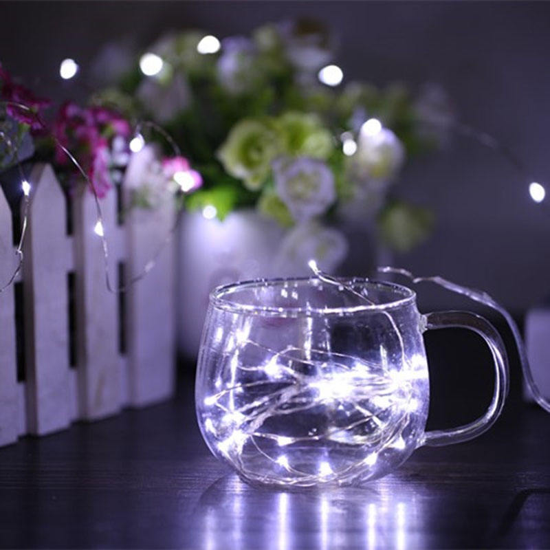 2M LED Garland Copper Wire Light String with Fairy Lamp for Outdoor Garland Party Lights and New Year Christmas Decor