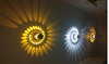 Ceiling mounted porous rgb LED Ceiling Wall Lamp with remote controller for indoor Restaurant Bar light sconce courtyard, news
