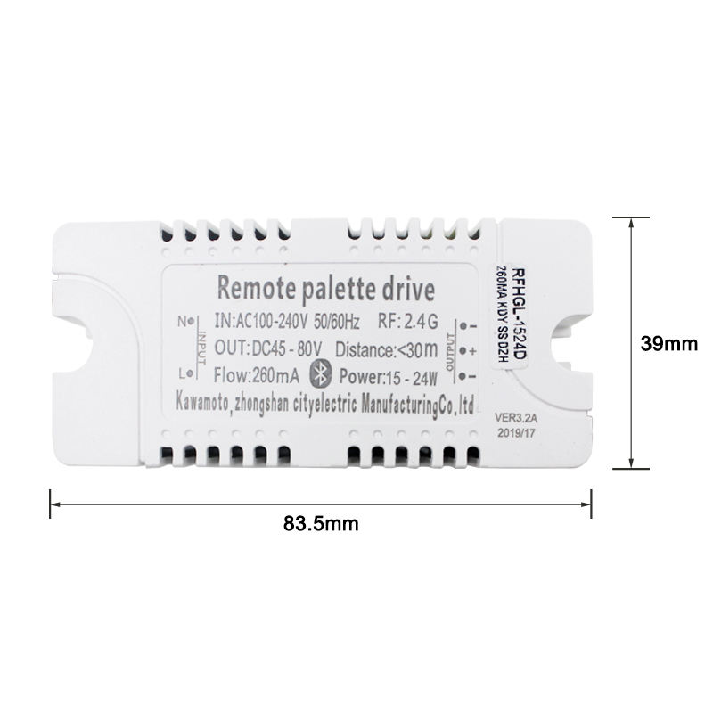 2.4G WIFI Safety Plastic Driver 15-24W Bluetooth Connection Lighting Power Transformer AC100-240VLED Ceiling Light Fixture