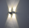 Lightess 3W LED wall lights indoor Up and Down wall lamp made of aluminum Hall lamp wall lighting silver cool white