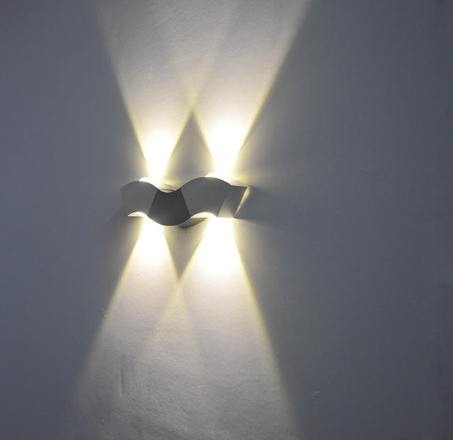 Lightess 3W LED wall lights indoor Up and Down wall lamp made of aluminum Hall lamp wall lighting silver cool white
