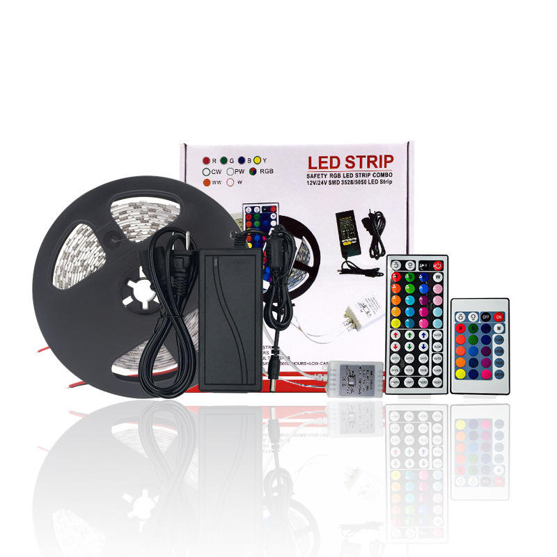LED light strip 5050RGB light with color box Epoxy waterproof color horse racing 24/44 key controller set